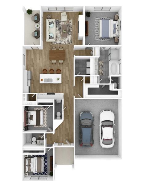 2D floor plan layout of this home in Clearview Ranch, Royse City, TX (Image 4). 2D floor plan layout of this home in Clearview Ranch, Royse City, TX (Image 4).