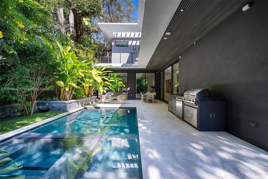 Exterior details and patio area of a home in , Miami (Image 23). Exterior details and patio area of a home in , Miami (Image 23).