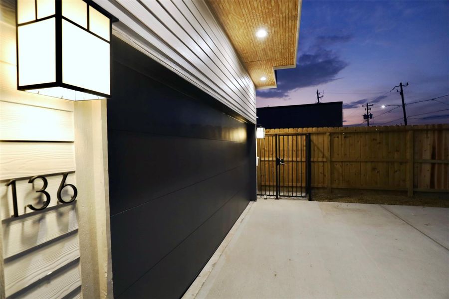 Exterior details and patio area of a home in , Houston (Image 3).