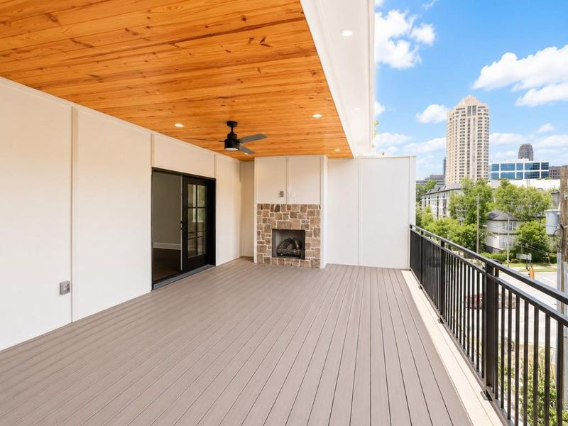 Exterior details and patio area of a home in , Atlanta (Image 2). Exterior details and patio area of a home in , Atlanta (Image 2).
