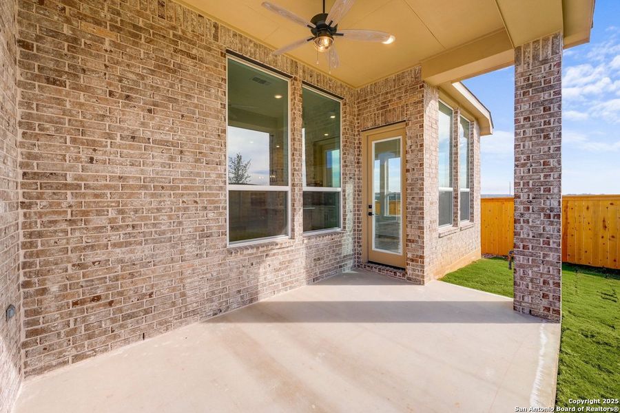 Exterior details and patio area of a home in Mayfair: 50ft. lots, New Braunfels (Image 3).