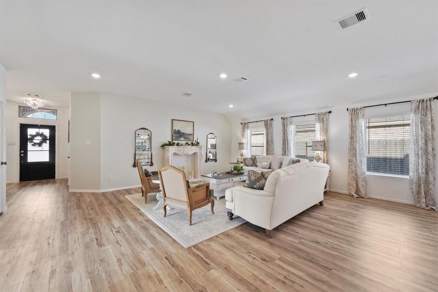 Furnished interior view inside a new home in Sterling Point at Baytown Crossings: Wildflower II Collection, Baytown (Image 7).