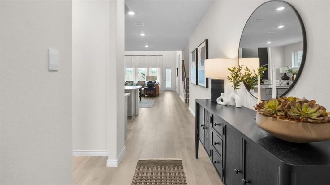 Furnished interior view inside a new home in The Preserve at Forum, Grand Prairie (Image 2). Furnished interior view inside a new home in The Preserve at Forum, Grand Prairie (Image 2).