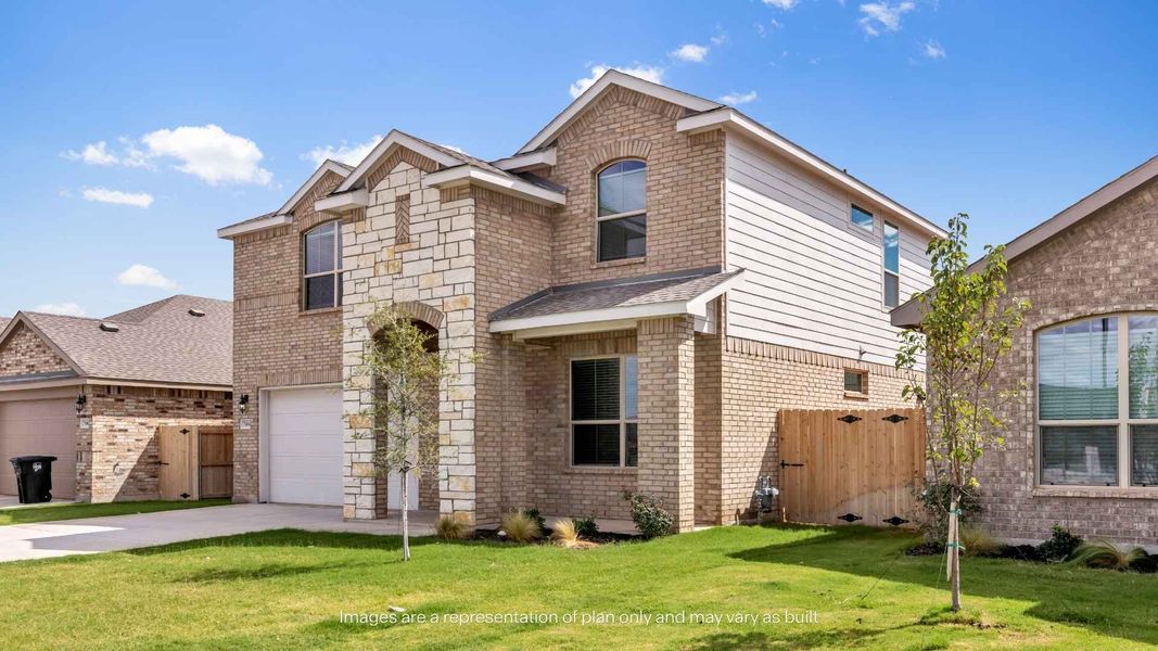 Front exterior of a new home in Homestead at Parks Bell Ranch, Odessa, TX, highlighting curb appeal (Image 2).