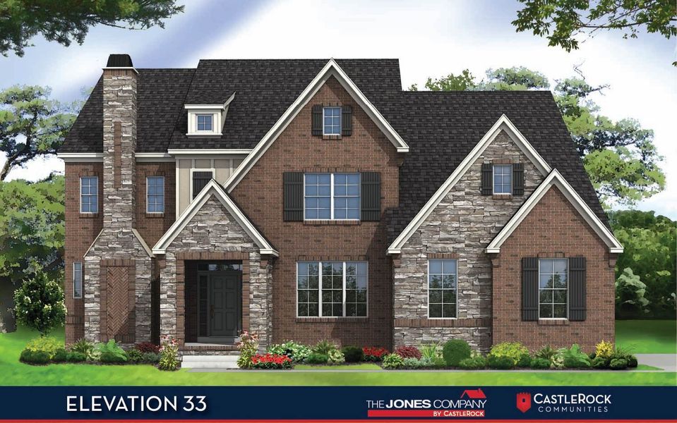 Representative exterior photo of a completed home built from the Cameron II by CastleRock Communities in Belvoir, Fairview, TN (Image 7).
