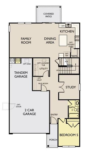 2D floor plan layout of this home in Covered Bridge, Hutto, TX (Image 3). 2D floor plan layout of this home in Covered Bridge, Hutto, TX (Image 3).