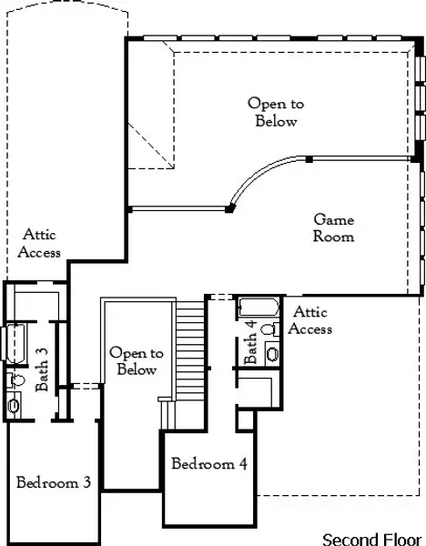 2D floor plan layout of this home in The Highlands, Porter, TX (Image 4). 2D floor plan layout of this home in The Highlands, Porter, TX (Image 4).