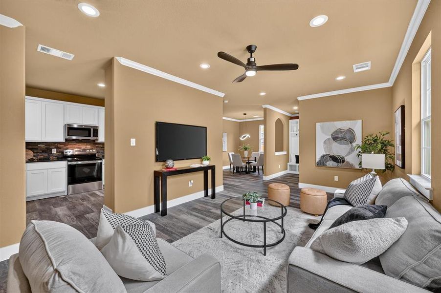 Furnished interior view inside a new home in , Waxahachie (Image 15). Furnished interior view inside a new home in , Waxahachie (Image 15).