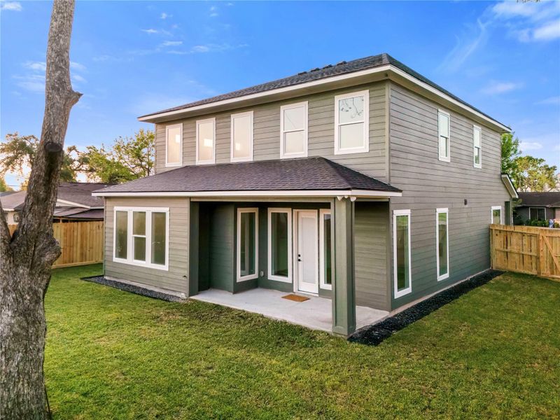 Exterior details and patio area of a home in , Houston (Image 28).