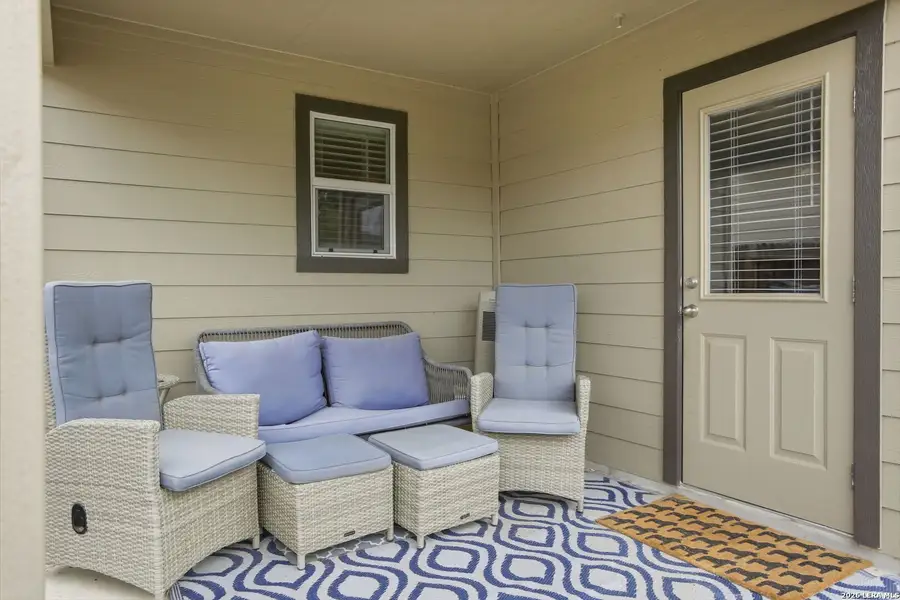 Exterior details and patio area of a home in Copper Canyon, Bulverde (Image 4).