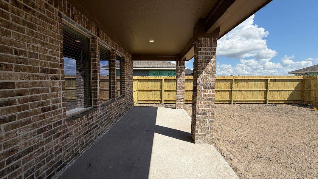 Exterior details and patio area of a home in The Lakes Northwest, Corpus Christi (Image 2). Exterior details and patio area of a home in The Lakes Northwest, Corpus Christi (Image 2).