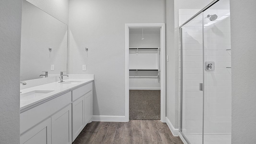 Furnished interior view inside a new home in Bluestem, Rhome (Image 12).