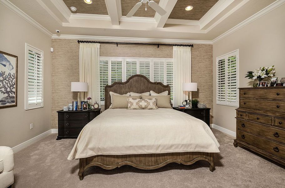 Furnished interior view inside a new home in Boca Royale Golf & Country Club at Wellen Park, Englewood (Image 18).