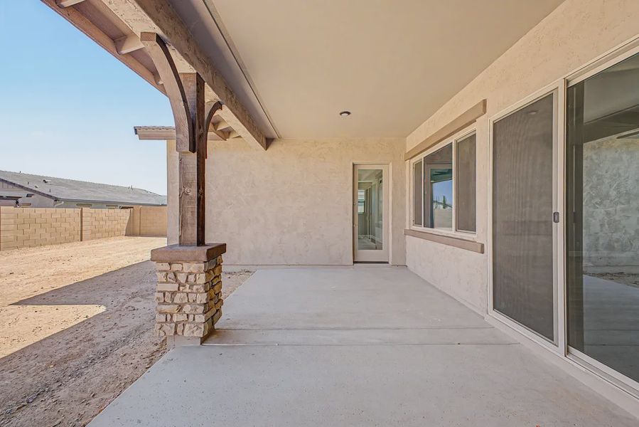 Exterior details and patio area of a home in Bellero Estates, Queen Creek (Image 23).