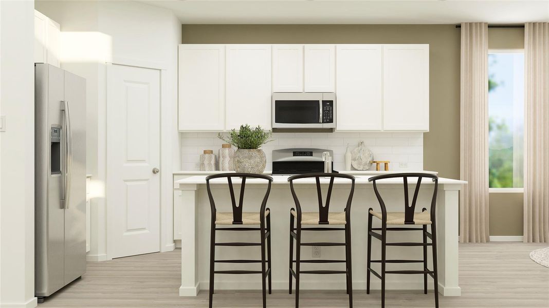 Furnished interior view inside a new home in Meadowlark Preserve, Pflugerville (Image 14).