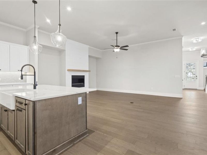 Furnished interior view inside a new home in The Village at Towne Lake, Woodstock (Image 6).
