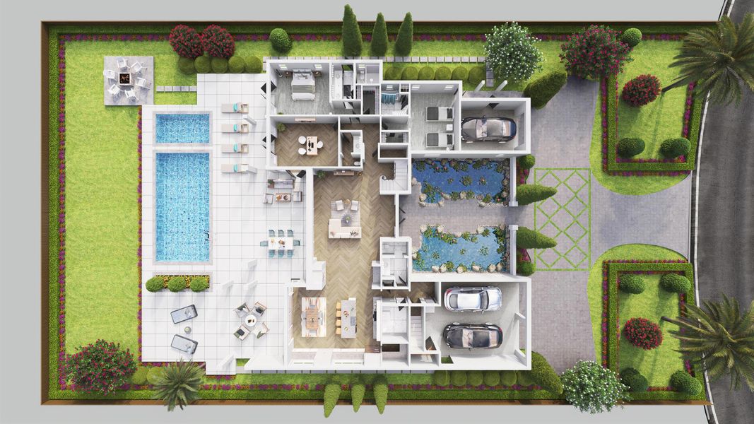 2D floor plan layout of this home in , Jupiter, FL (Image 3).