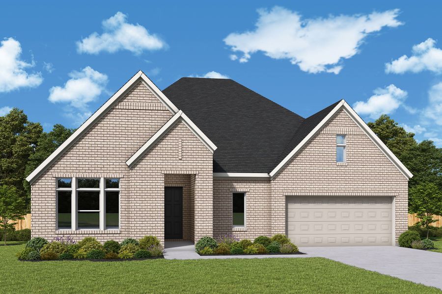 Representative exterior photo of a completed home built from the The Capron by David Weekley Homes in Beacon Point at Lago Mar - Overlook Collection, Texas City, TX (Image 2).