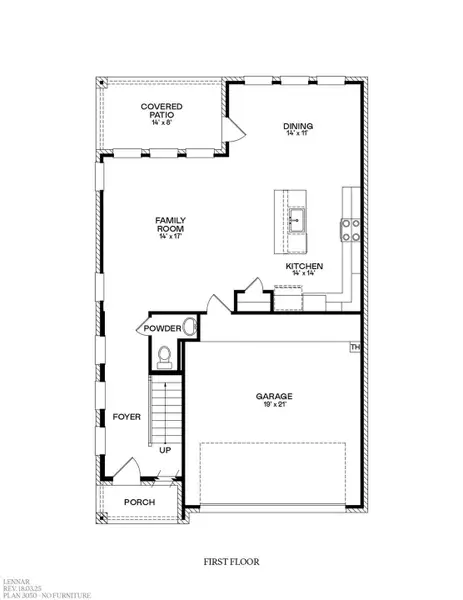 2D floor plan layout of this home in Oakberry Trails, Waller, TX (Image 3).