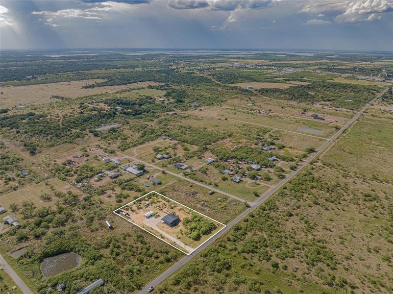 View of rural area with property parcel outlined