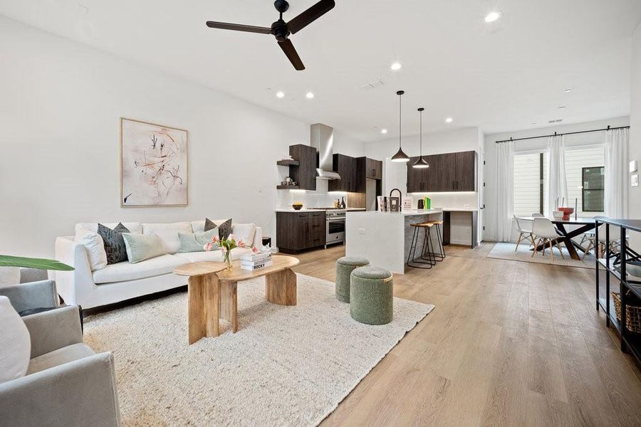 Furnished interior view inside a new home in , Dallas (Image 31).