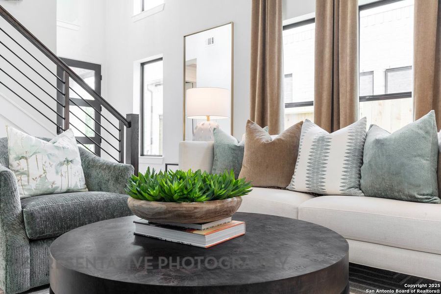 Furnished interior view inside a new home in Davis Ranch: 45ft. lots, San Antonio (Image 40).