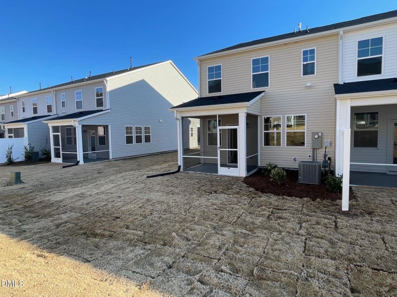 back yard and screened porch