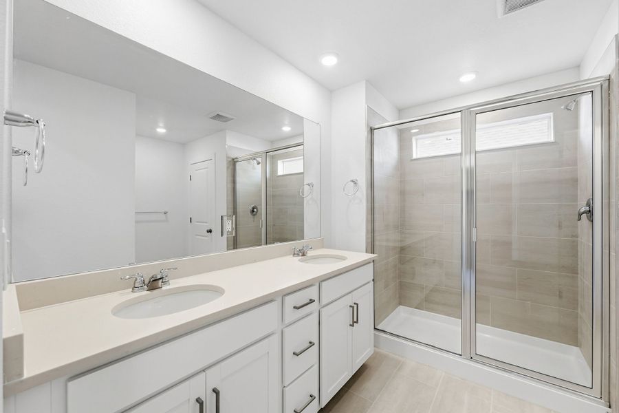 Furnished interior view inside a new home in Trailstone, Arvada (Image 6).