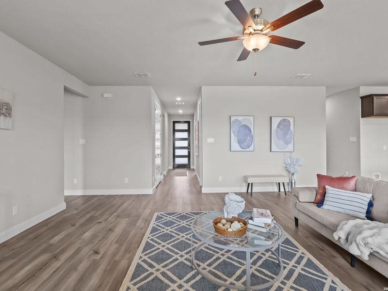 Furnished interior view inside a new home in Ladera, San Antonio (Image 11).