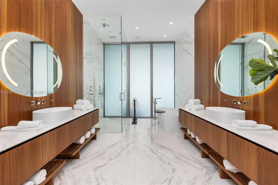 Furnished interior view inside a new home in , Miami (Image 15).