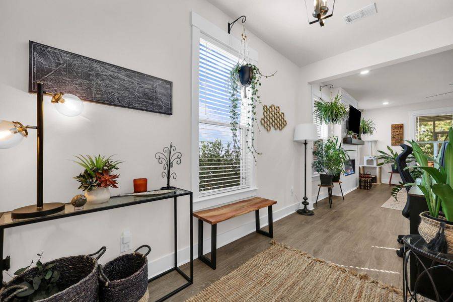 Furnished interior view inside a new home in Jasmine Point at Lakes of Cane Bay, Summerville (Image 23).