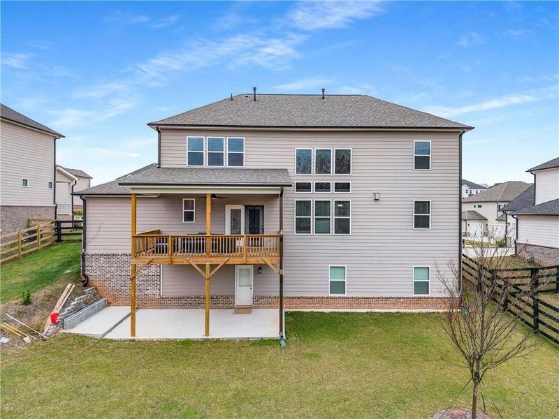 Exterior details and patio area of a home in Carmichael Farms, Canton (Image 3).