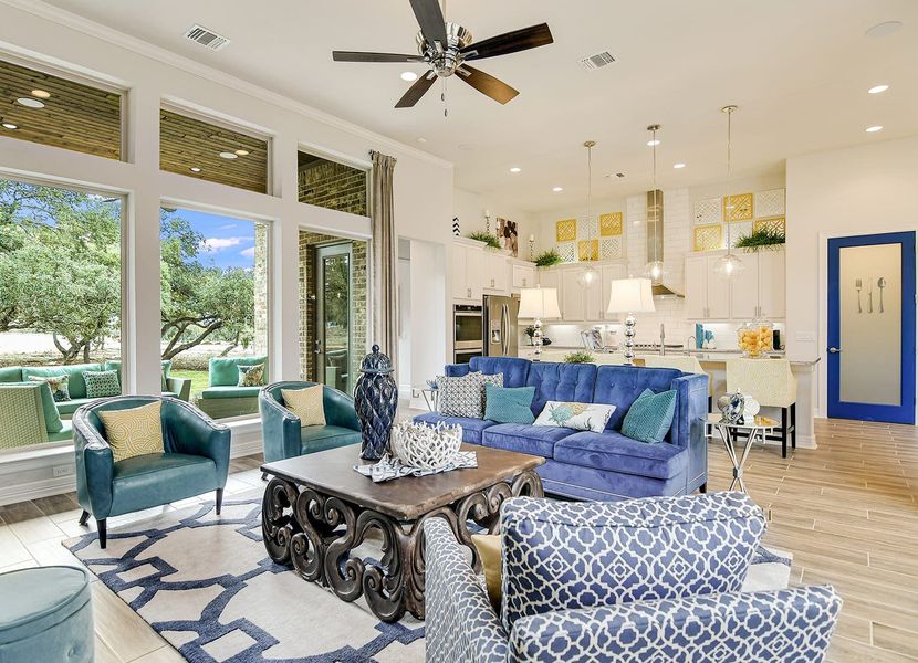 Furnished interior view inside a new home in Ranches at Creekside, Boerne (Image 6). Furnished interior view inside a new home in Ranches at Creekside, Boerne (Image 6).
