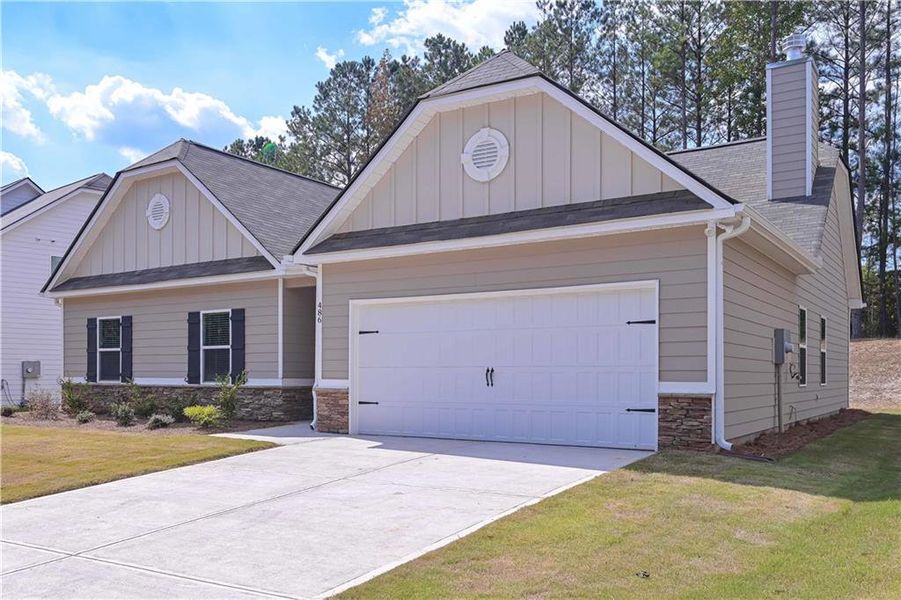 Front exterior of a new home in , Villa Rica, GA, highlighting curb appeal (Image 16). Front exterior of a new home in , Villa Rica, GA, highlighting curb appeal (Image 16).