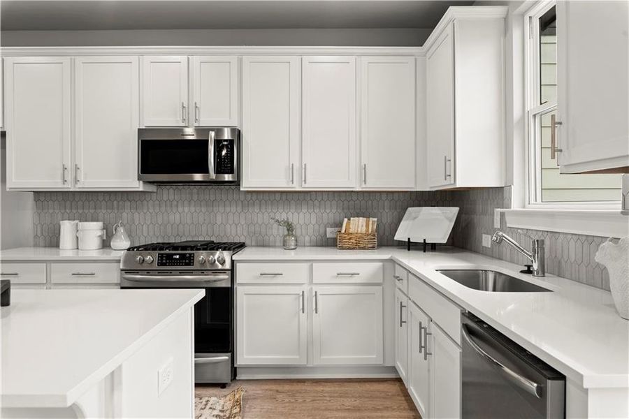 Furnished interior view inside a new home in One Riverside West, Atlanta (Image 10).