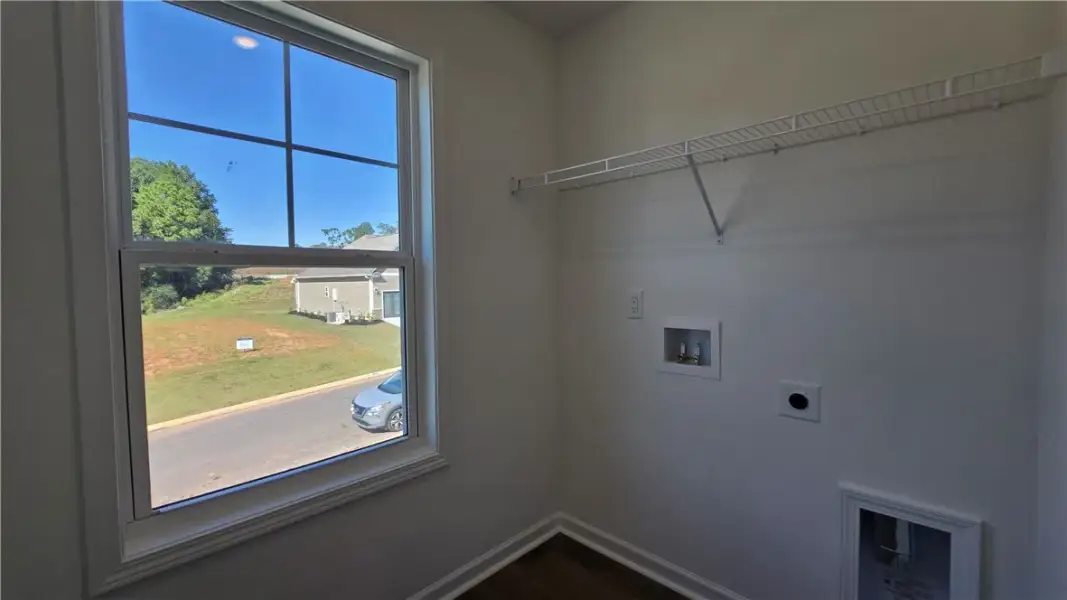 Functional workspace features hookups, wire shelvi