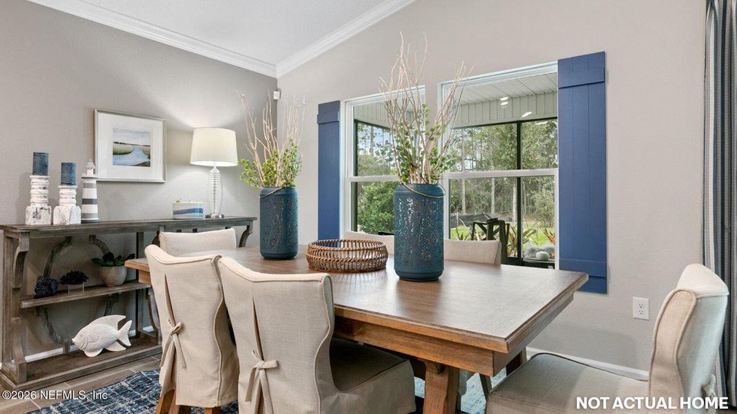Furnished interior view inside a new home in American Village, Palm Coast (Image 18).