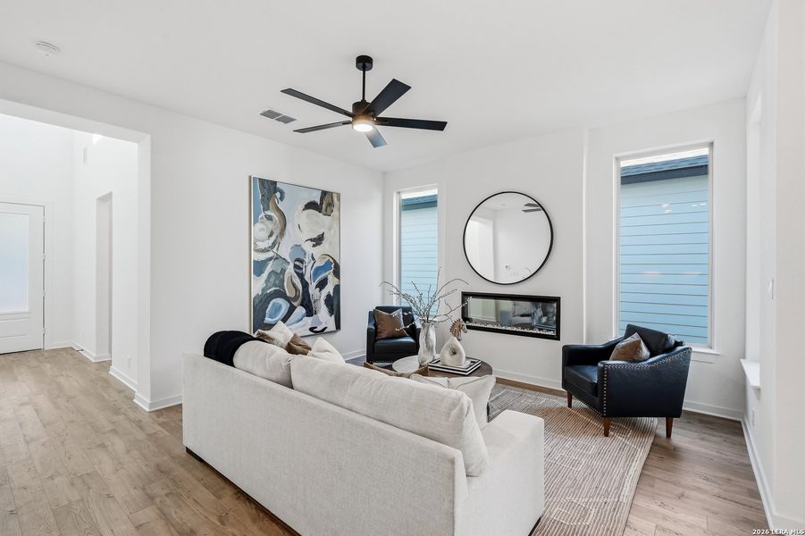 Furnished interior view inside a new home in The Crossvine, Schertz (Image 18).