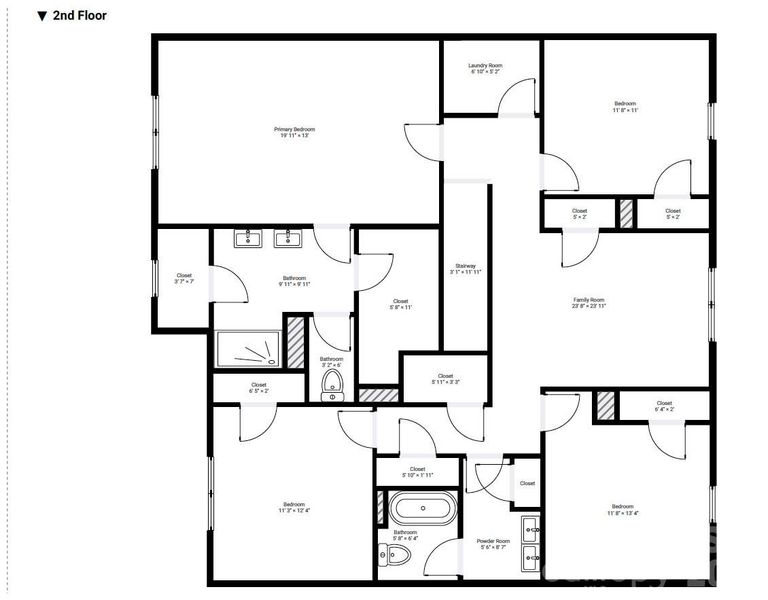 2D floor plan layout of this home in , Mount Holly, NC (Image 5). 2D floor plan layout of this home in , Mount Holly, NC (Image 5).