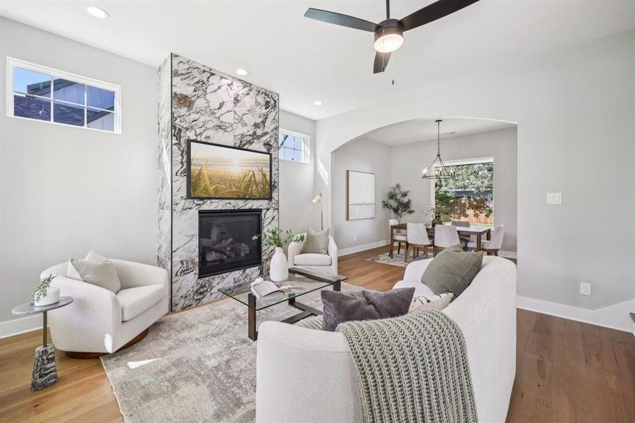 Furnished interior view inside a new home in , Grapevine (Image 29).