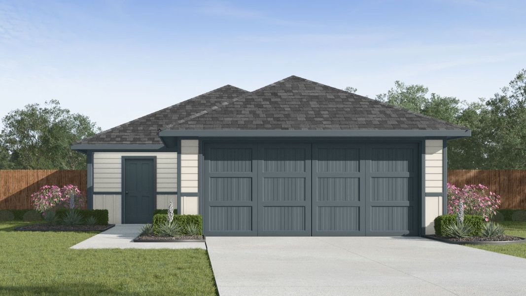 Representative exterior photo of a completed home built from the Barton by D.R. Horton in The Canopies, Splendora, TX (Image 1). Representative exterior photo of a completed home built from the Barton by D.R. Horton in The Canopies, Splendora, TX (Image 1).