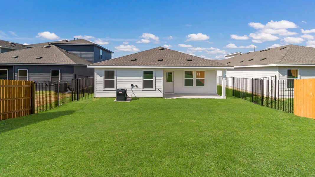 Representative exterior photo of a completed home built from the The Caden by D.R. Horton in Trails at Wildhorse, Austin, TX (Image 5). Representative exterior photo of a completed home built from the The Caden by D.R. Horton in Trails at Wildhorse, Austin, TX (Image 5).