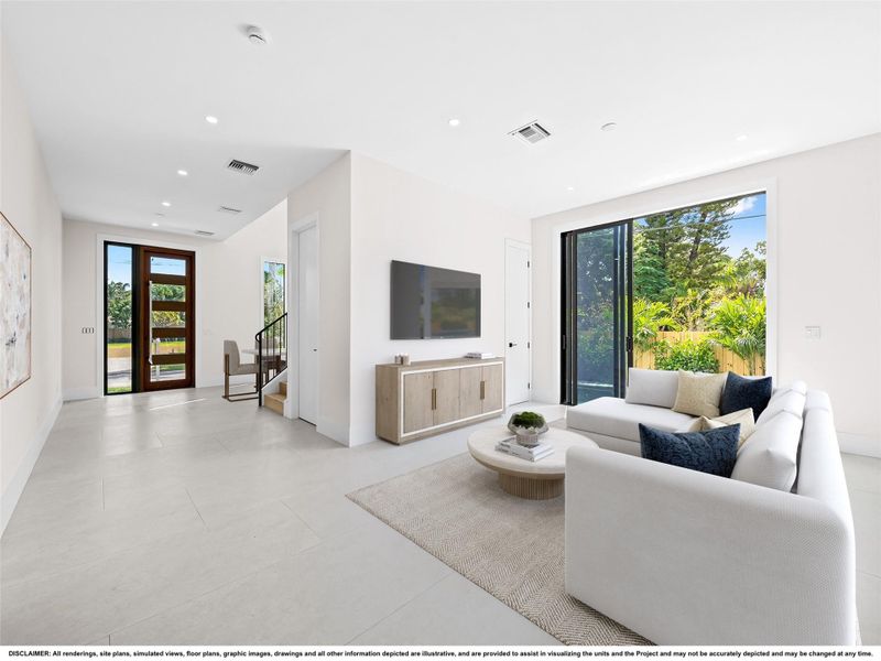 DISCLAIMER: All renderings, site plans, simulated views, floor plans, graphic images, drawings and all other information depicted are illustrative, and are provided to assist in visualizing the units and the Project and may not be accurately depicted and may be changed at any time. DISCLAIMER: All renderings, site plans, simulated views, floor plans, graphic images, drawings and all other information depicted are illustrative, and are provided to assist in visualizing the units and the Project and may not be accurately depicted and may be changed at any time.