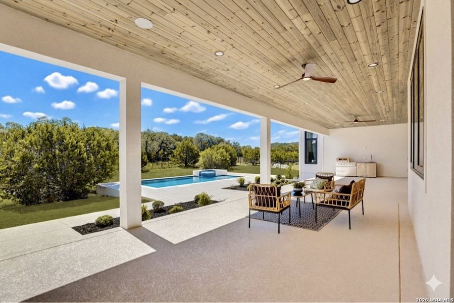 Exterior details and patio area of a home in , San Antonio (Image 23).
