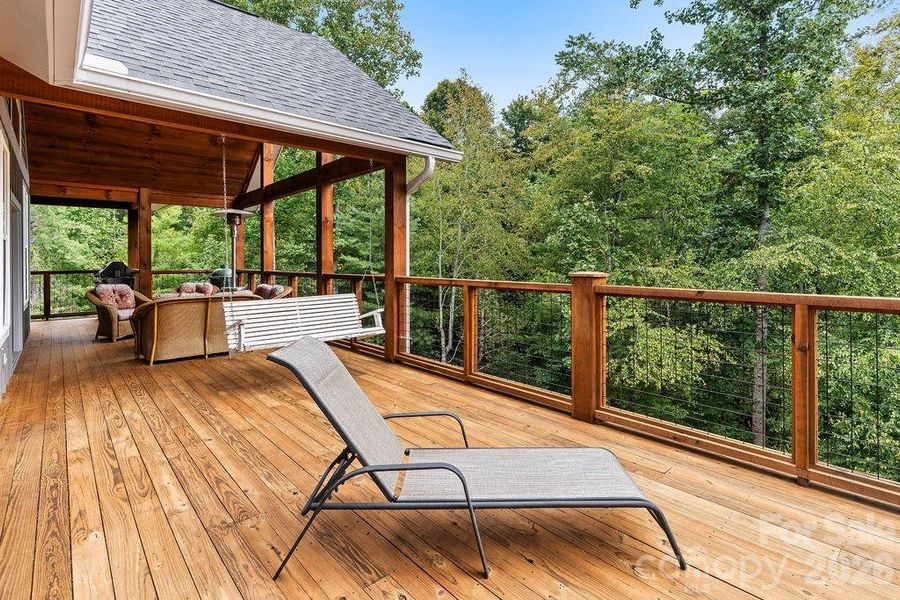 Exterior details and patio area of a home in , Hendersonville (Image 21).