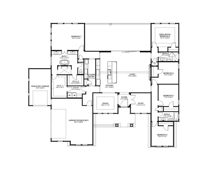 2D floor plan layout of this home in King Oaks, Salado, TX (Image 3). 2D floor plan layout of this home in King Oaks, Salado, TX (Image 3).