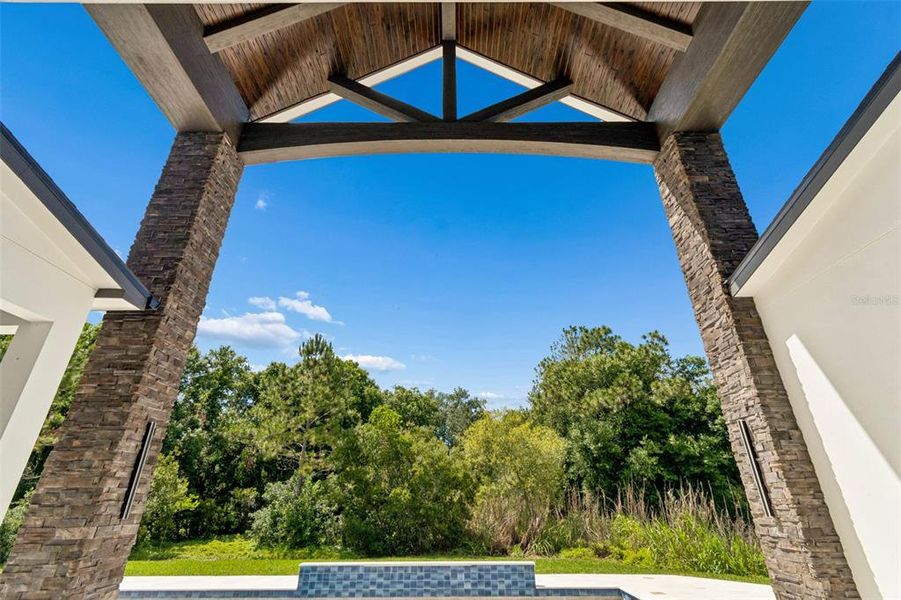 Exterior details and patio area of a home in , Tarpon Springs (Image 4). Exterior details and patio area of a home in , Tarpon Springs (Image 4).