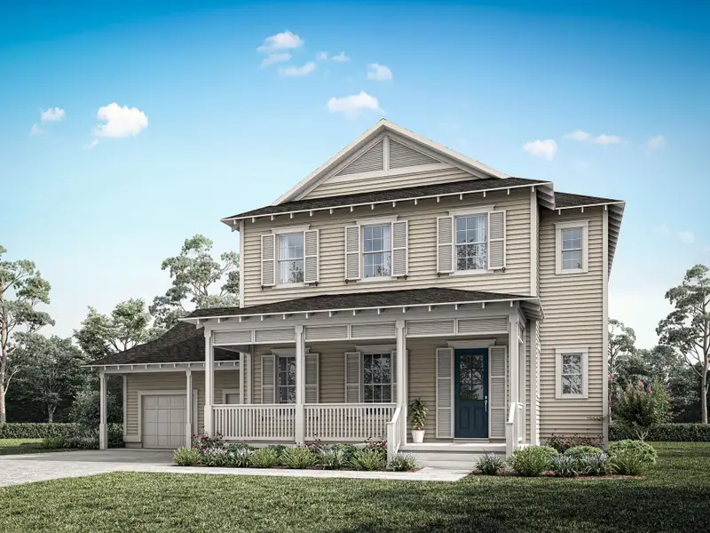 Representative exterior photo of a completed home built from the Santa Rosa by Mattamy Homes in Celebration - Island Village, Celebration, FL (Image 2). Representative exterior photo of a completed home built from the Santa Rosa by Mattamy Homes in Celebration - Island Village, Celebration, FL (Image 2).