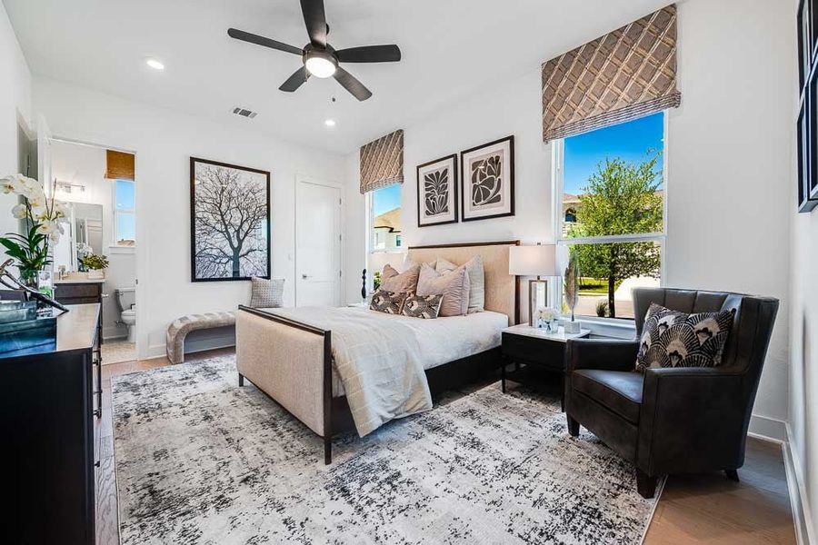 Representative furnished interior of a home built from the Catalina by Taylor Morrison in Travisso Florence Collection, Leander (Image 29).