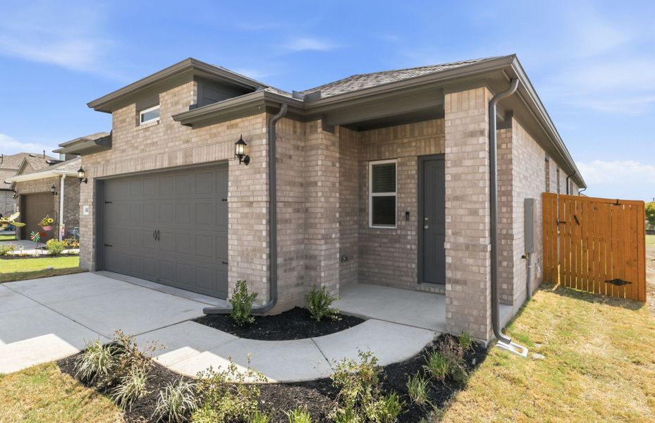 Exterior details and patio area of a home in Crosswinds, Kyle (Image 3). Exterior details and patio area of a home in Crosswinds, Kyle (Image 3).